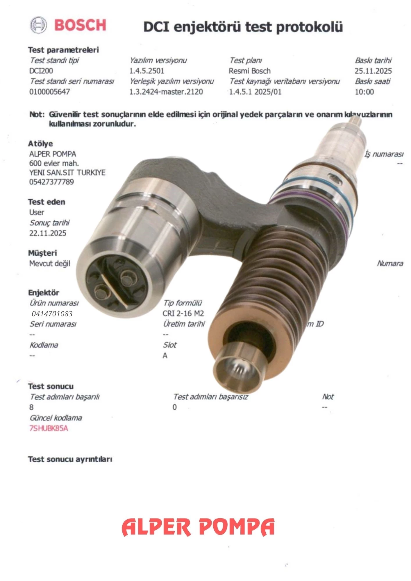 BOSCH 0414701083 ENJEKTÖR