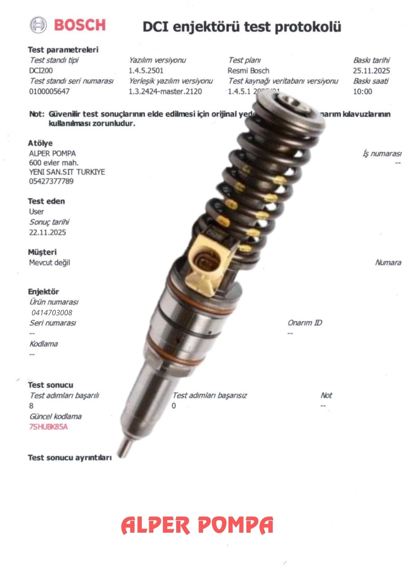 BOSCH 0414703008 ENJEKTÖR